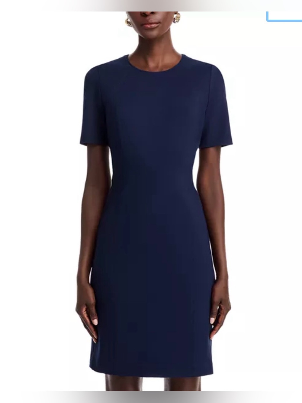 T Tahari Judianne Short Sleeve Fitted Sheath Dress